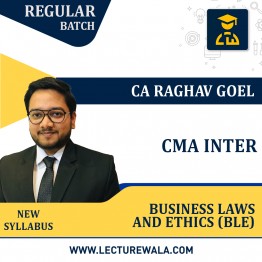 CMA Inter Business Laws And Ethics (New Syllabus 2022) By CA Raghav Goel: Pendrive / Online Classes.