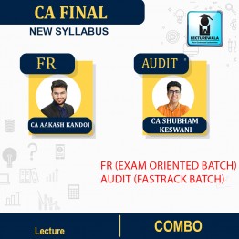 CA Final FR (Exam Oriented Batch) & Audit (Fastrack Batch) By CA Aakash Kandoi & CA Shubham Keswani : Pen Drive / Online Classes
