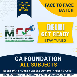 CA Foundation All Subjects Combo Face To Face Regular Batch IN Delhi By Mittal Commerce Classes: Face-to-Face Classes. CA Foundation All Subjects Combo Face To Face Regular Batch IN Delhi By Mittal Commerce Classes: Face-to-Face Classes.