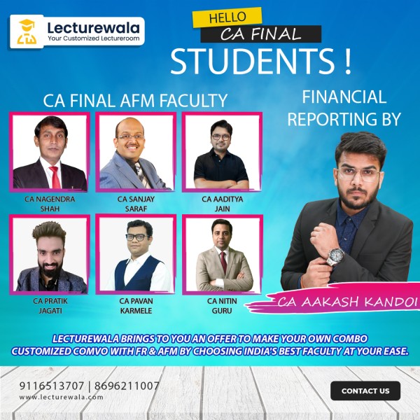 CA Aakash Kandoi FR & AFM India's Best Faculty Exclusive Regular Combo Classes For CA Final Online Classes