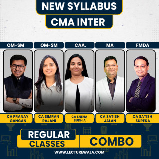 CA Pranay Gangan & CA Simran Rajani OM-SM ,CA Sneha Budhia CAA, CA SATISH JALAN MA &CA Satish Sureka FMDA Regular Batch For CMA Inter : Online Classes