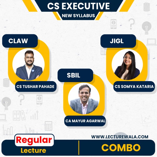 CS Executive New Syllabus Combo – (CLAW + SBIL + JIGL)  Regular batch by Inspire Academy : Online classes.