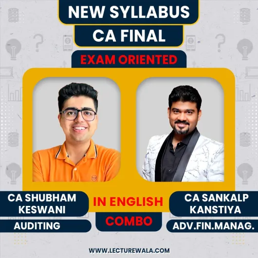 CA Sankalp Kanstiya AFM & CA Shubham Keswani Audit Exam Oriented Combo Classes In English For CA Final