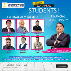CA Parveen Jindal FR & AFM India's Best Faculty Exclusive Combo Classes For CA Final Online Classes CA Parveen Jindal FR & AFM India's Best Faculty Exclusive Combo Classes For CA Final Online Classes