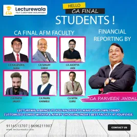 CA Parveen Jindal FR & AFM India's Best Faculty Exclusive Combo Classes For CA Final Online Classes CA Parveen Jindal FR & AFM India's Best Faculty Exclusive Combo Classes For CA Final Online Classes
