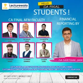 CA Sarthak Jain FR & AFM India's Best Faculty Exclusive Regular Combo Classes For CA Final Online Classes CA Sarthak Jain FR & AFM India's Best Faculty Exclusive Regular Combo Classes For CA Final Online Classes