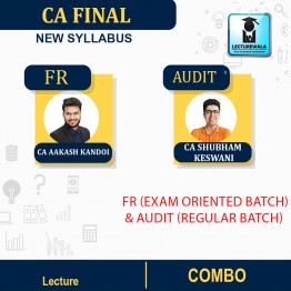 CA Final FR (Exam Oriented Batch) & Audit (Regular Batch) By CA Aakash Kandoi & CA Shubham Keswani : Pen Drive / Online Classes