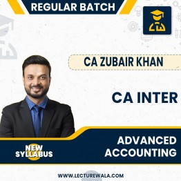 CA Inter New Syllabus Adv. Accounts Regular Course (In English) by CA Zubair Khan : Pen drive / Online classes.