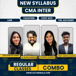 CA AKASH AGARWAL, CA SHRUTI AGARWAL, PROF. HARSH AGARWAL & CMA SHIKSHA SINGH COMBO For CMA Inter Group 1 : Online Classes