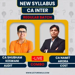CA Shubham Keswani Auditing & CA Namit Arora Costing Regular Online Combo Classes
