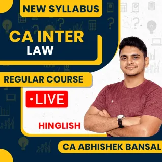 CA Inter Law Hindi-English Regular Live & Recorded Batch for May 27 : Online Classes
