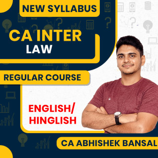 CA Abhishek Bansal Corporate & Other Law Regular Classes In English / Hinglish For CA Inter : Online Classes