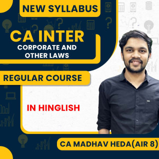 Pre-Booking CA Madhav Heda (Air 8) Corporate and Other Laws Result-Oriented Full Course For CA Inter Pre-Booking CA Madhav Heda (Air 8) Corporate and Other Laws Result-Oriented Full Course For CA Inter