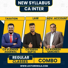 CA Harsh Gupta &amp; CA Vijender Agarwal &amp; CA Avinash Sancheti Combo Regular Batch For CA Inter