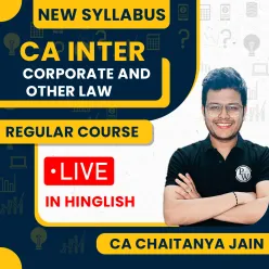 CA Inter Corporate And Other Law Regular Udesh Batch For Sep 2026 By CA Chaitanya Jain 