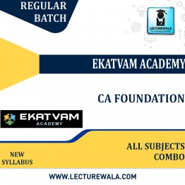 CA Foundation All Subject Combo Full Course By Ekatvam Academy :  Pen drive / Online classes.