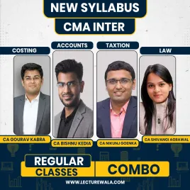 CMA Inter Group - 1 All Subject Regular Online Combo Classes By CA Shivangi Agrawal, CA Nikunj Goenka, CA Gourav Kabra &amp; CA Bishnu Kedia 