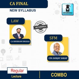 CA Final SFM & LAW Combo Regular Course New Syllabus : Video Lecture + Study Material By CFA Sanjay Saraf  CA Shubham Singhal ( NOV 2023 )