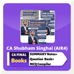 CA Final Corporate & Economic Laws Combo of summary notes + QB + MCQ  : Study Material By CA Shubham Singhal   (For May’23)
