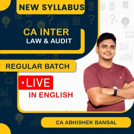 CA Inter new Syllabus Law + Audit English Regular Combo Batch For May 2026, Sept 2026 &amp; Onwards