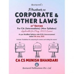 CA Inter Corporate & Other laws ( 27th Edition )  by CA CS Munish Bhandari (For May 2022)