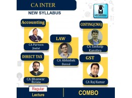 CA Inter Group-1 All Subject Regular Course by CA Parveen Jindal, CA Abhishek Bansal, CA Sankalp Kanstiya, CA Bhanwar Borana, CA RajKumar : PEN DRIVE / ONLINE CLASSES. 