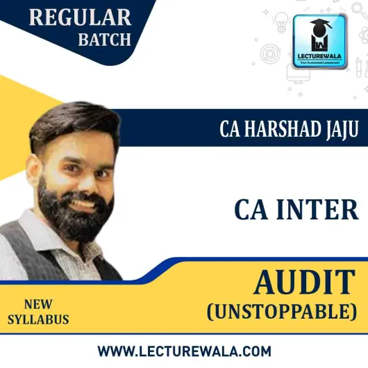 CA IPCC GROUP II Auditing and Assurance Unstoppable Book By CA HARSHAD JAJU (For NOV 2021 / MAY 2022 / NOV 2022)