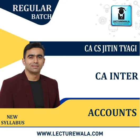 CA Inter Group 1 Accounts Regular Course New Syllabus : By CA CS Jitin Tyagi : Pen drive / online classes