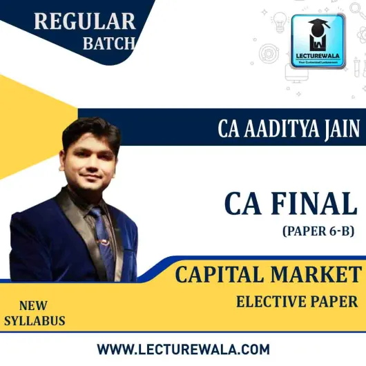 CA Final Capital Market (FSCM) Paper-6B Elective Paper By CA Aaditya Jain: Pendrive / Online Classes.