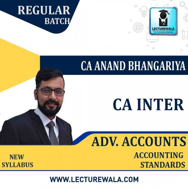 CA Inter Advance Accounting (G 2) Accounting Standard Regular Course by CA Anand Bhangariya : Pendrive / online classes.