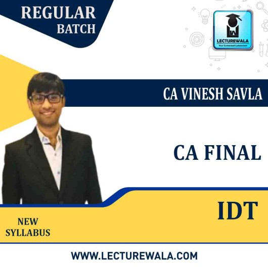 CA Final Indirect Tax Regular Course : Video Lecture + Study Material By CA Vinesh Savla (For May 2022 Nov 2022 )