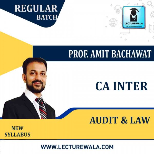 CA Inter Audit And Law Combo Regular Course :By Amit Bachhawat : Pen Drive Online Classes