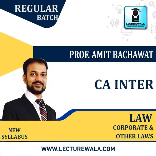 CA Inter Law New Syllabus Regular Course By CA Amit Bachhawat : Pen Drive / Online Classes