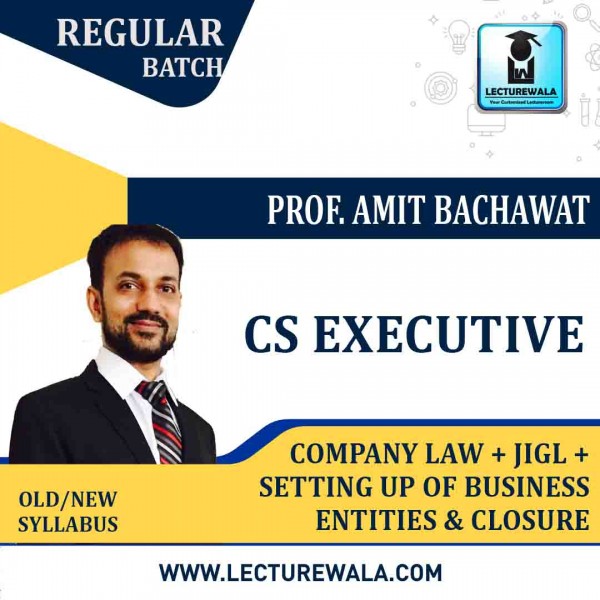 CS Executive Company Law + SUBECT + JIGL Combo By Amit Bachhawat : Pen drive / online classes / LIVE @ HOME 