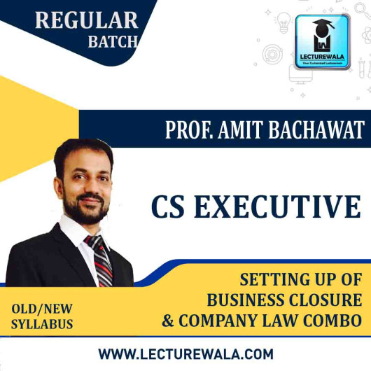 CS Executive Setting Up of Business Closure & Company Law Combo By Amit Bachhawat : Pen Drive / Online Classes