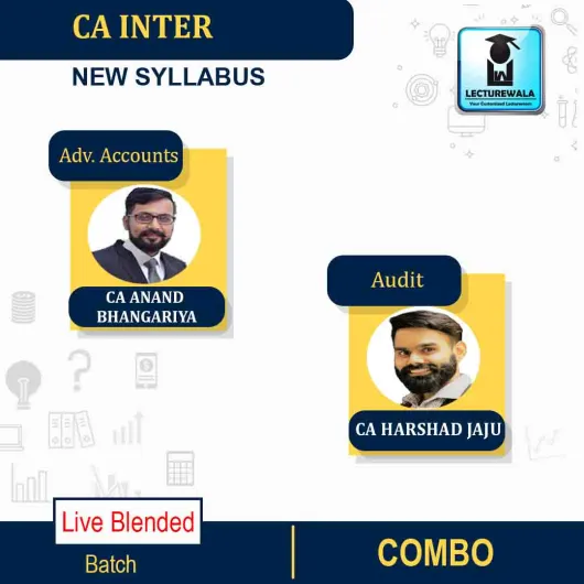 CA Inter Advance Accounts And Audit Online Live Blended Batch Regular Course Combo : By CA Anand Bhangariya & CA Harshad Jaju (For Nov. 2021)