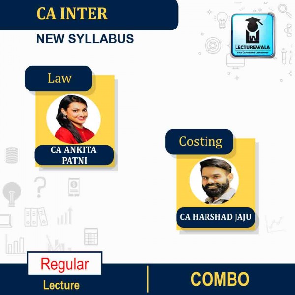 CA Inter Law & Costing  Regular Course by CA Ankita Patni And CA Harshad Jaju : Pen drive / Online classes.