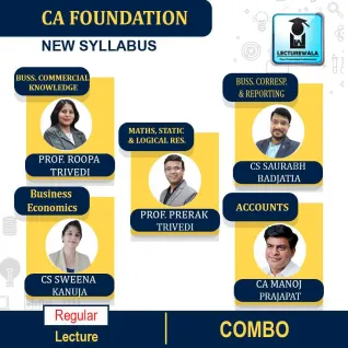 CA Foundation All Subjects Regular Course Combo By Prerak Trivedi, Roopa Trivedi, CA Manoj Prajapat, CS Sweena Kanuja, CS Saurabh Badjatia And Prof. Mridul Dadhich : Pen Drive / Online Classes CA Foundation All Subjects Regular Course Combo By Prerak Trivedi, Roopa Trivedi, CA Manoj Prajapat, CS Sweena Kanuja, CS Saurabh Badjatia And Prof. Mridul Dadhich : Pen Drive / Online Classes