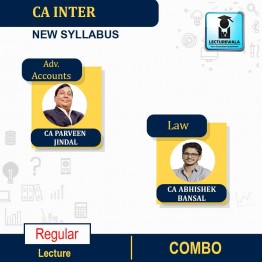 CA Inter Group 2 Advance Accounts And Law Regular Course Combo By CA Parveen Jindal And CA Abhishek Bansal : PEN DRIVE / ONLINE CLASSES.  