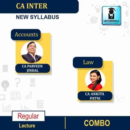 CA Inter Law & Accounts Regular Course by CA Ankita Patni And CA Parveen Jindal : PEN DRIVE / ONLINE CLASSES.