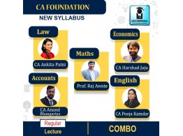 CA Foundation All Subject Combo Full Course : Video Lecture + Study Material By CA Ankita Patni, CA Anand Bhangariya, CA Harshad Jaju, CA Pooja Kamdar & CA Prof. Raj Awate (For. Nov 2022)