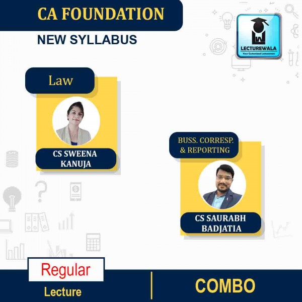 CA Foundation Law And Business Correspondence Reporting Regular Course Combo : Video Lecture + Study Material By CS Sweena Kanuja And CS Saurabh Badjatia (For Nov. 2020)