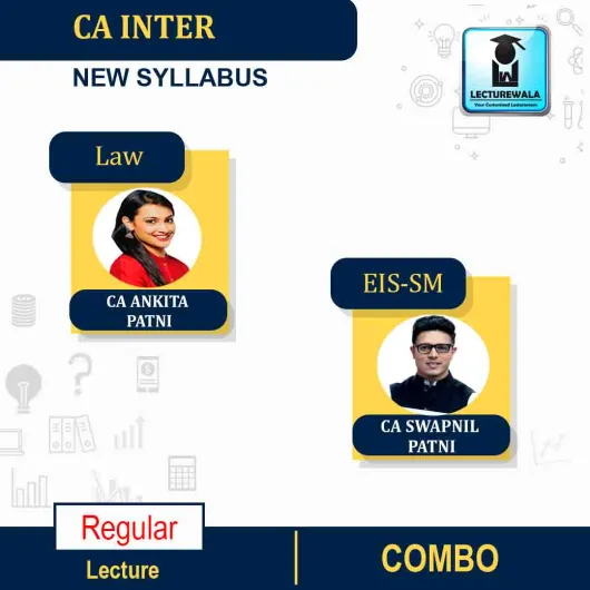 CA Inter Law & Eis Sm Combo Regular Course by CA Ankita Patni & CA Swapnil Patni : Pendrive/Online classes.