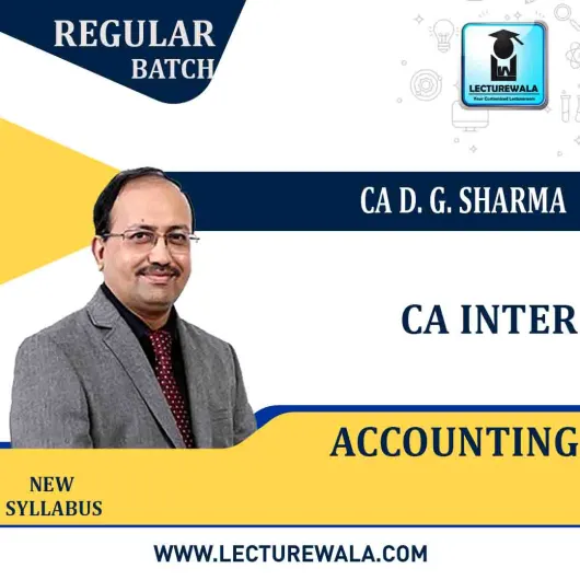 CA Inter Accounts Regular Course New Course : By DG Sharma : Pen drive / online classes 