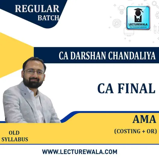 CA Final AMA Regular Course By CA Darshan Chandaliya :Pen Drive / Online Classes