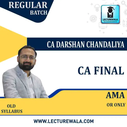 CA Final Only OR / QT Regular Course By CA Darshan Chandaliya :Pen Drive / Online Classes