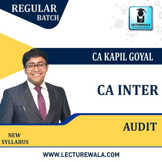 CA Inter Audit Old Recording Regular Course by CA Kapil Goyal :  Pen drive / Online classes.