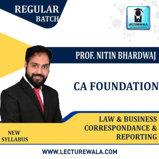CA Foundation Law & Business Correspondence And Reporting Regular Course : Video Lecture + Study Material By Prof. Nitin Bhardwaj (For May/ Nov. 2021)