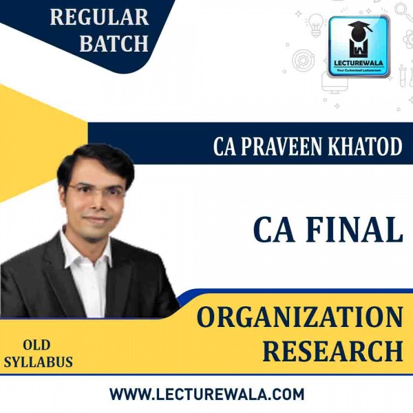 CA Final Only QT / OR Regular Course : Video Lecture + Study Material By CA Praveen Khatod (For May 2021)