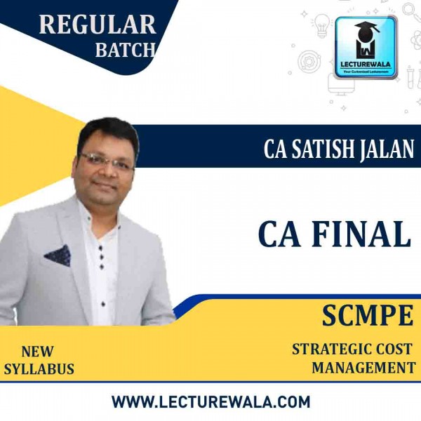 CA Final Strategic Cost Management and Performance Evaluation (SCMPE) By CA Satish Jalan: Pendrive / Online Classes.